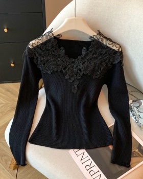 Splice temperament tender lace France style tops