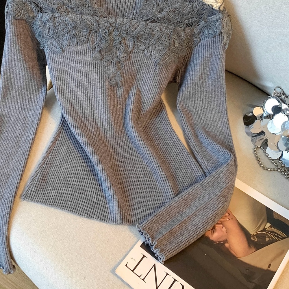 Splice temperament tender lace France style tops