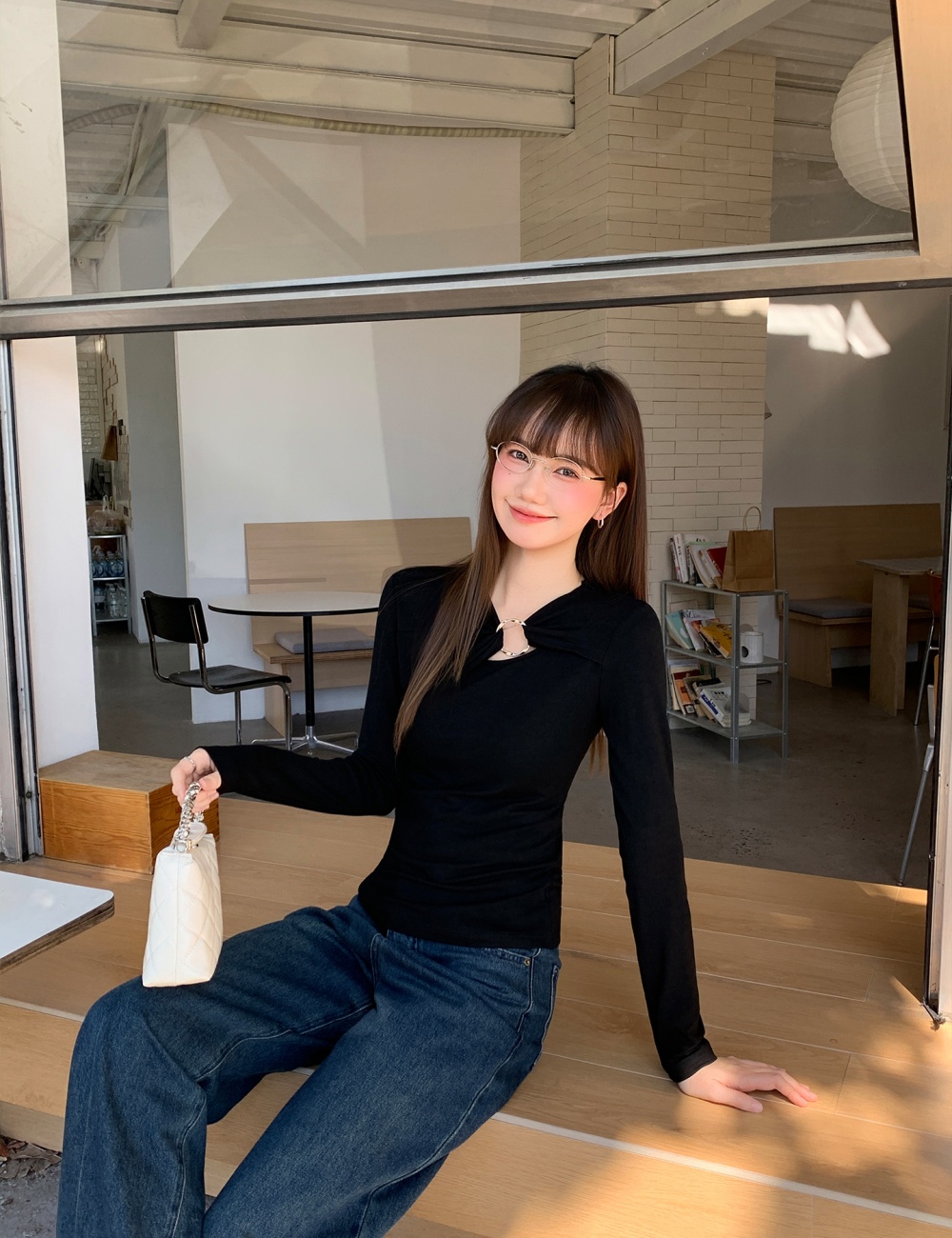 Niche bottoming shirt inside the ride T-shirt for women