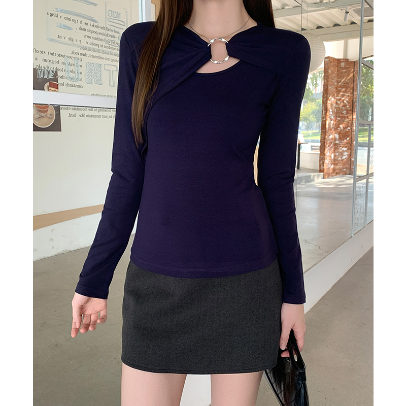 Niche bottoming shirt inside the ride T-shirt for women