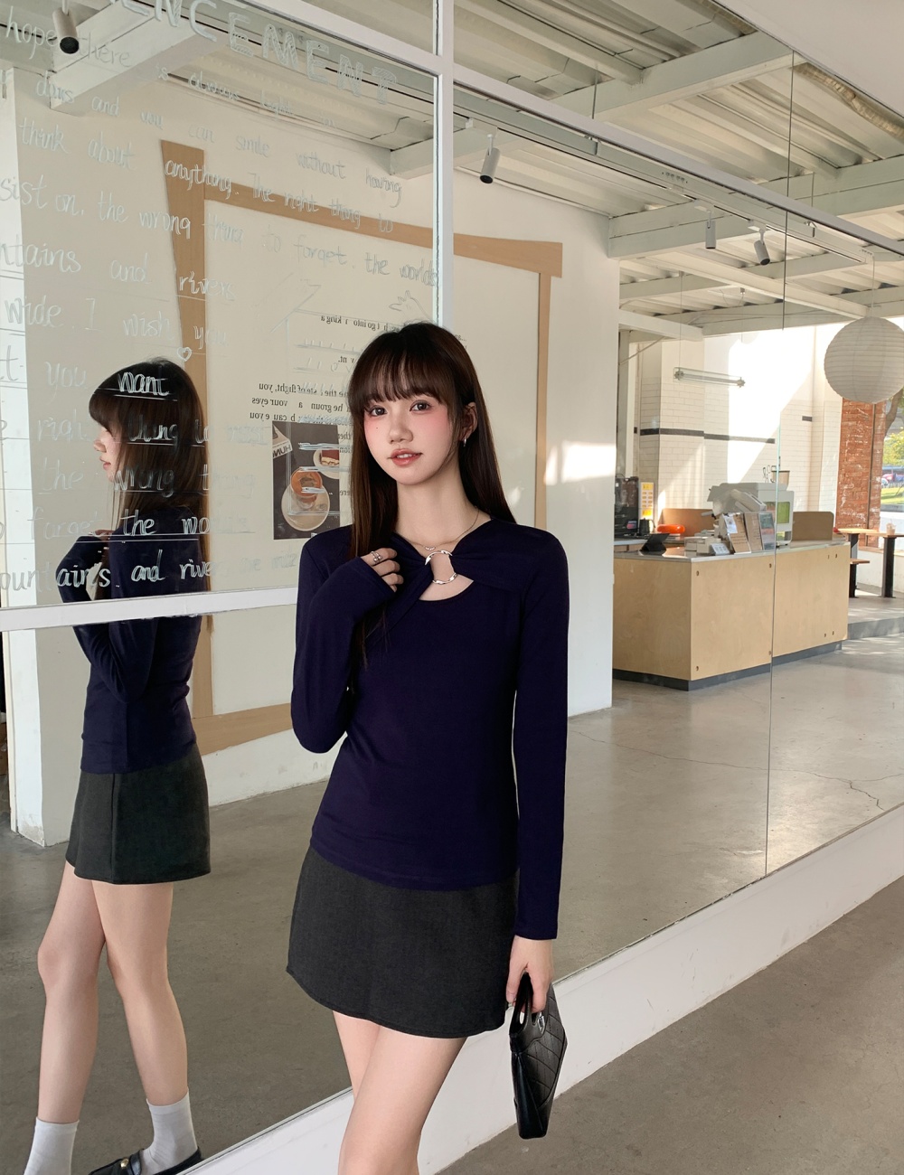 Niche bottoming shirt inside the ride T-shirt for women