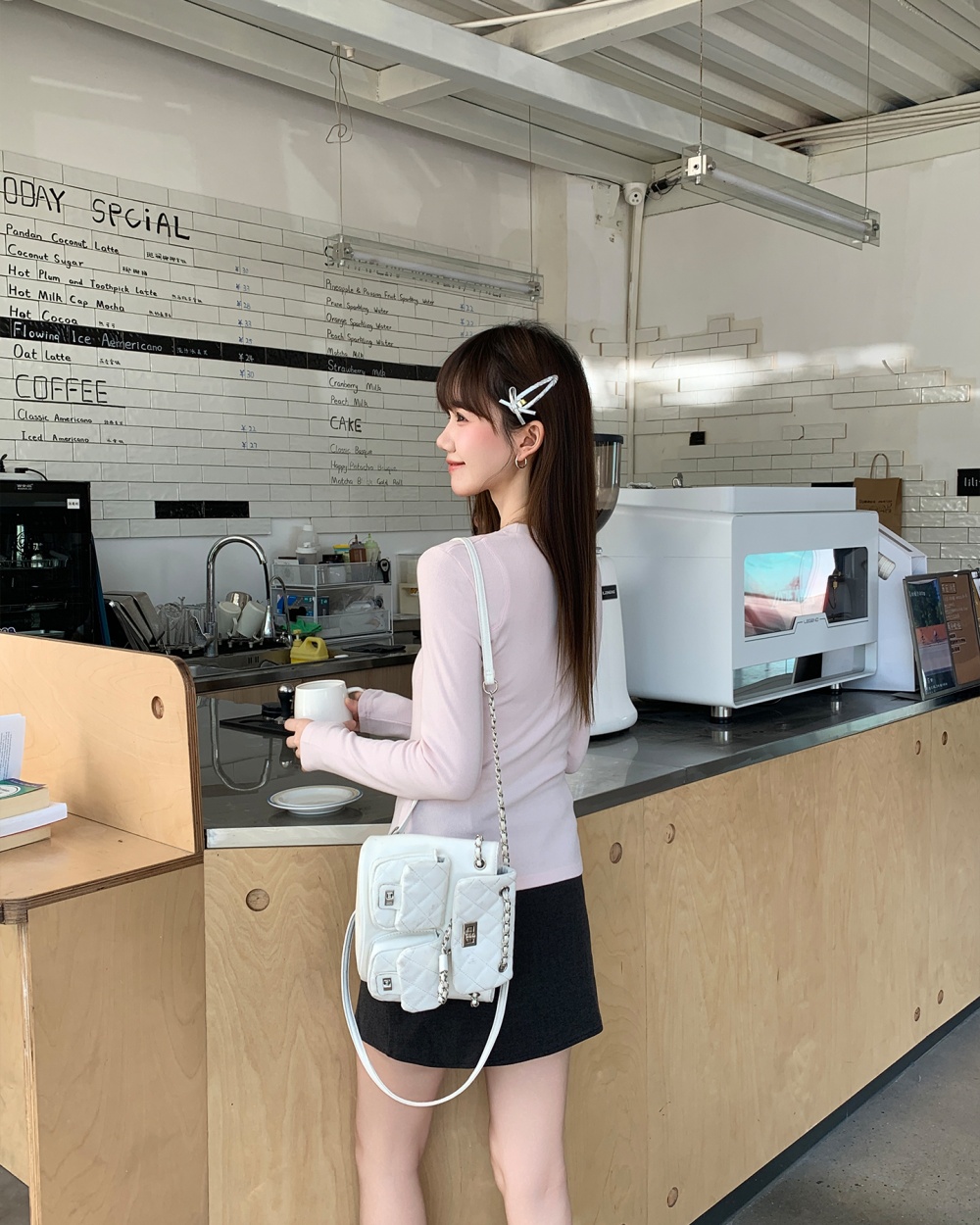 Autumn and winter sueding tops long sleeve T-shirt