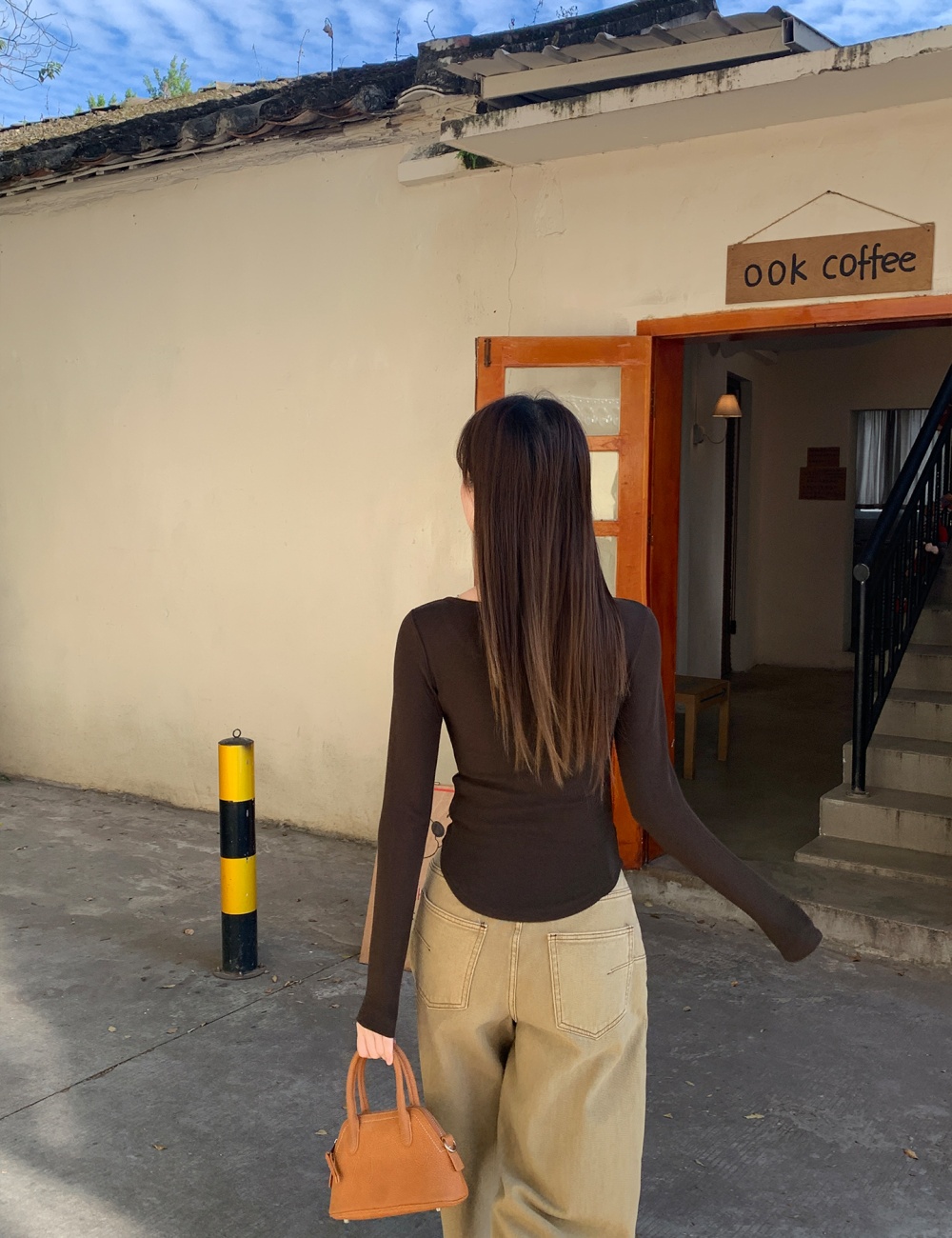 Slim plus velvet T-shirt autumn and winter V-neck bottoming shirt