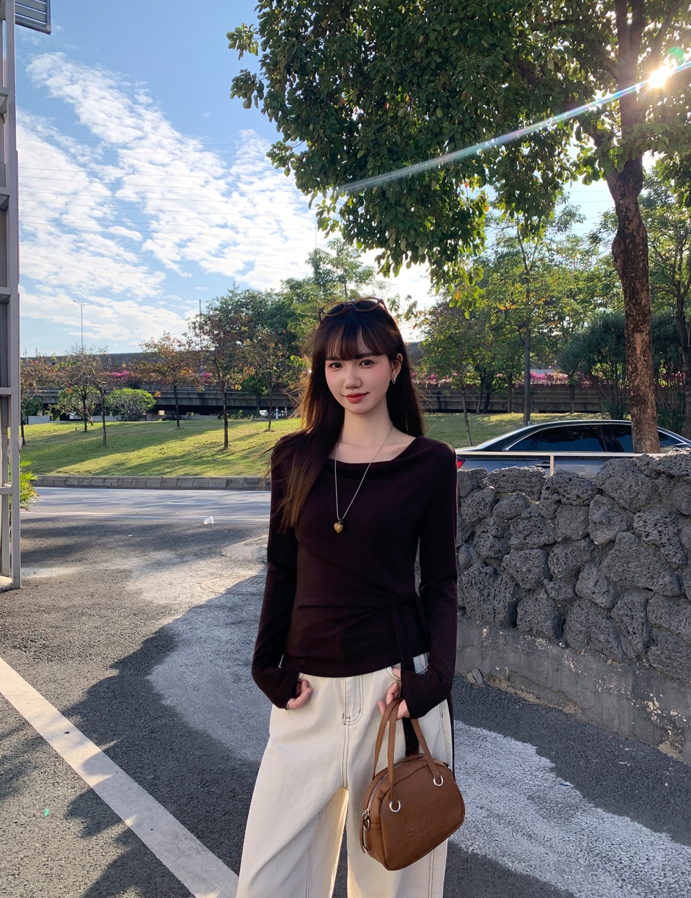 Unique inside the ride T-shirt long sleeve tops for women