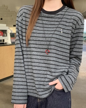 Niche raglan sleeve T-shirt retro tops for women