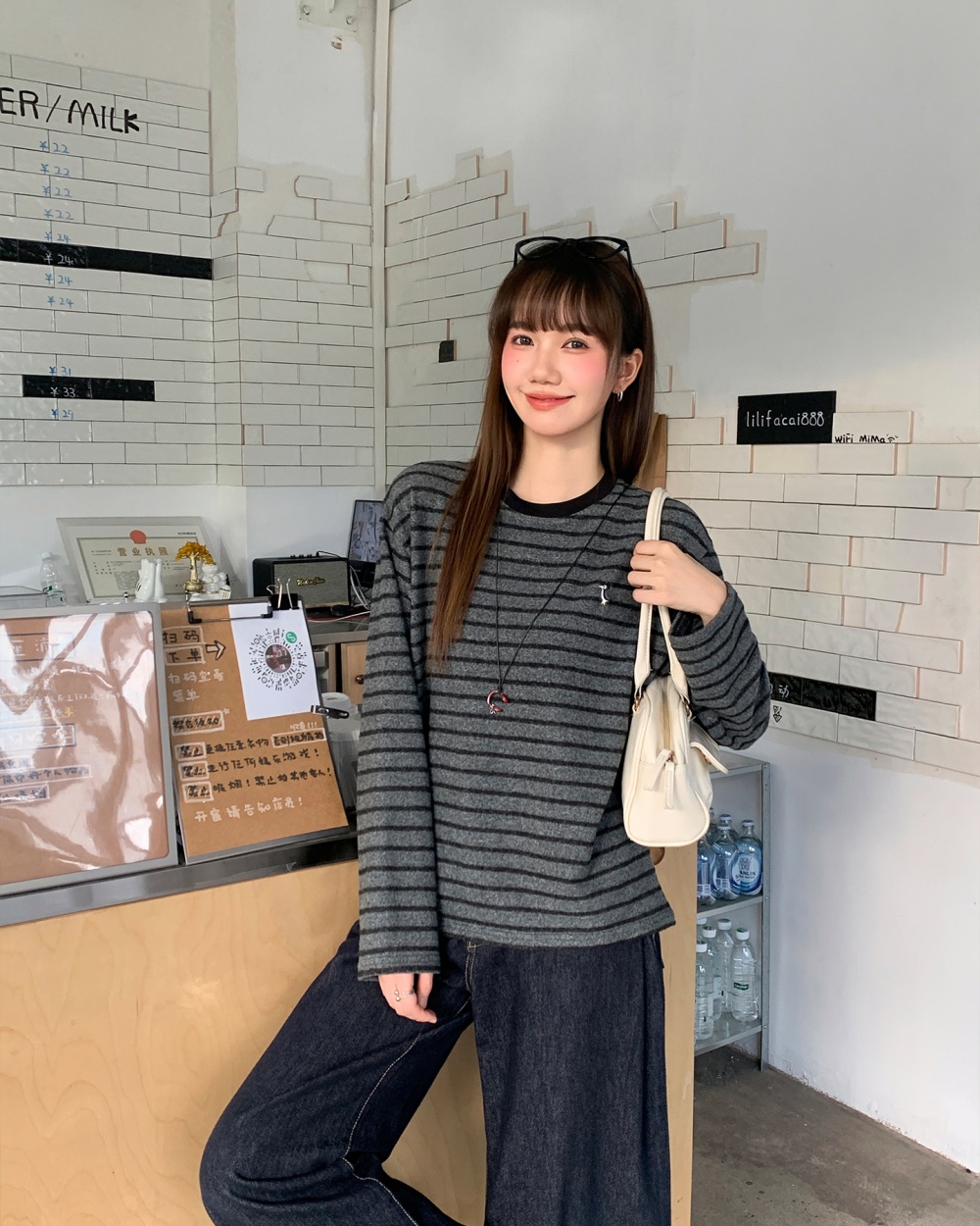 Niche raglan sleeve T-shirt retro tops for women