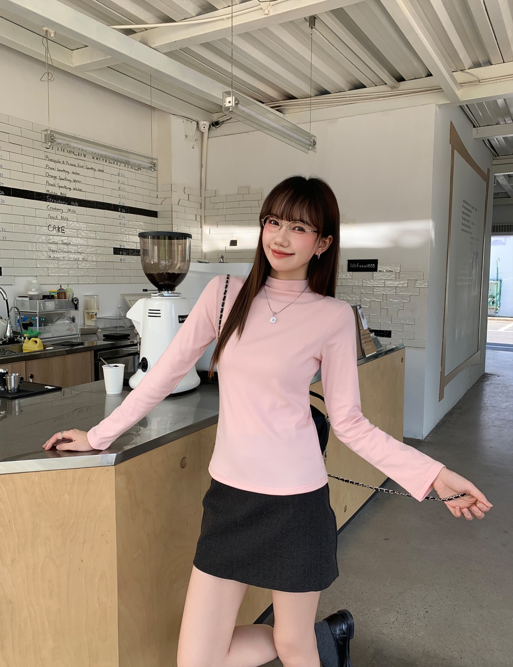 Slim T-shirt inside the ride bottoming shirt for women