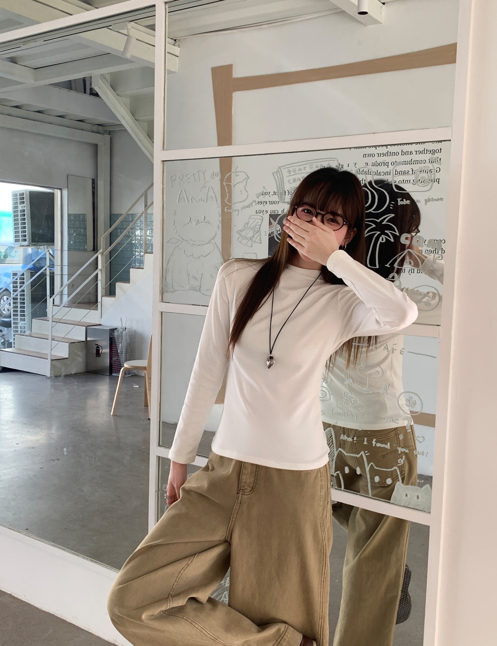 Slim T-shirt inside the ride bottoming shirt for women