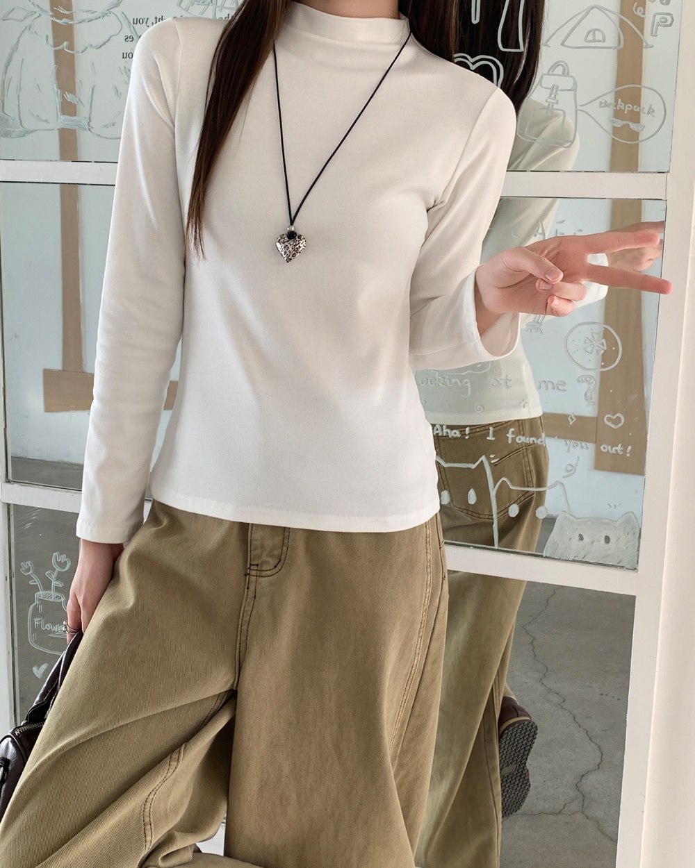 Slim T-shirt inside the ride bottoming shirt for women