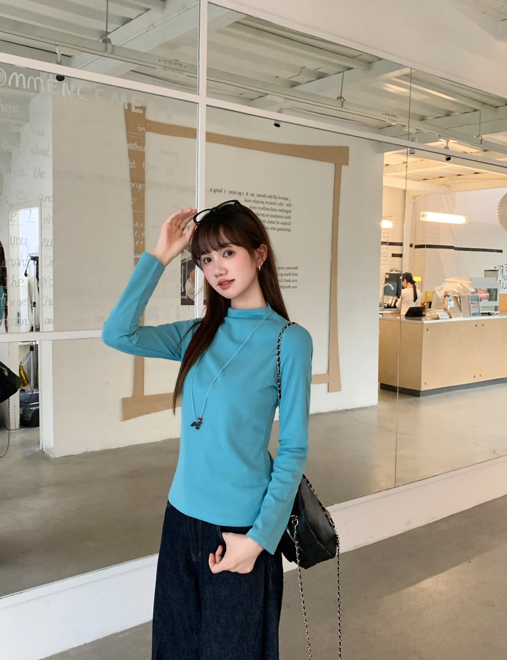 Slim T-shirt inside the ride bottoming shirt for women