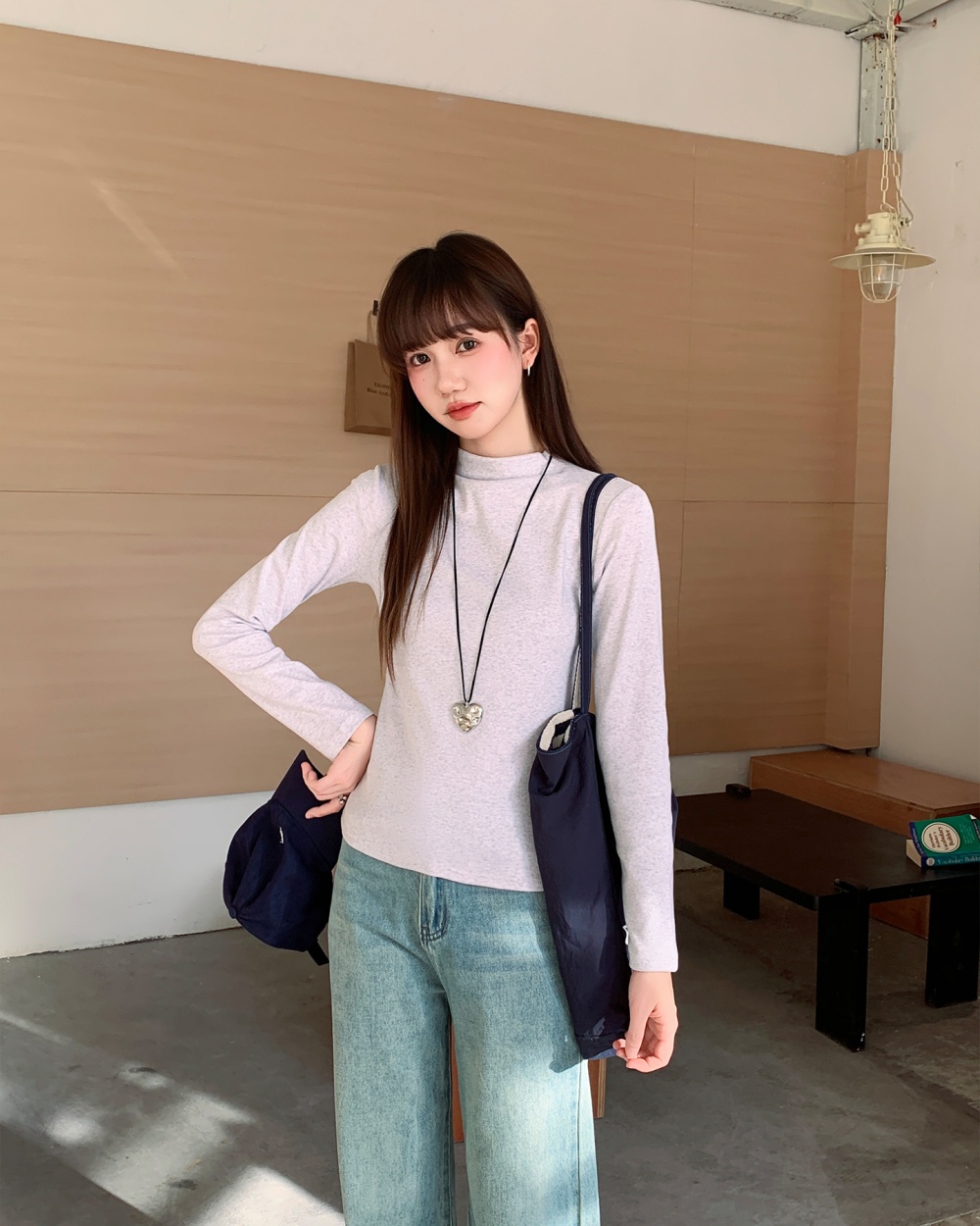 Slim T-shirt inside the ride bottoming shirt for women