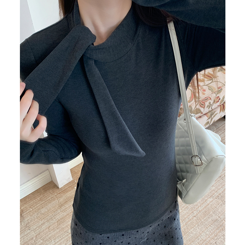 Plus velvet bottoming shirt sueding tops