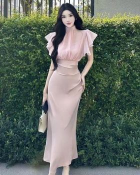 Temperament smock strap dress 2pcs set