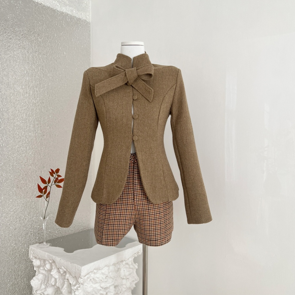 Winter business suit woolen jacket a set for women