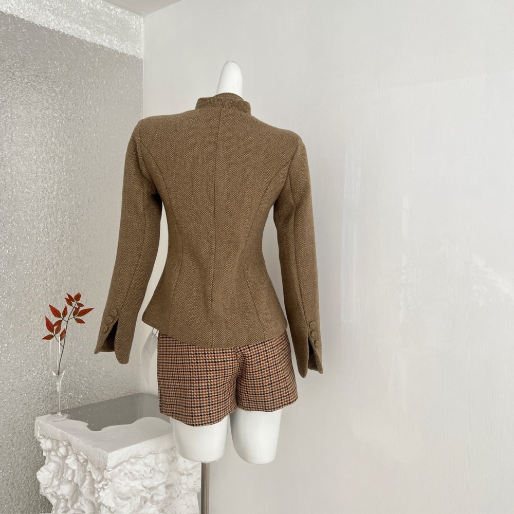 Winter business suit woolen jacket a set for women