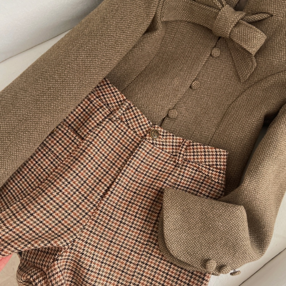 Winter business suit woolen jacket a set for women