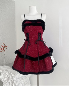 Christmas strap dress for women