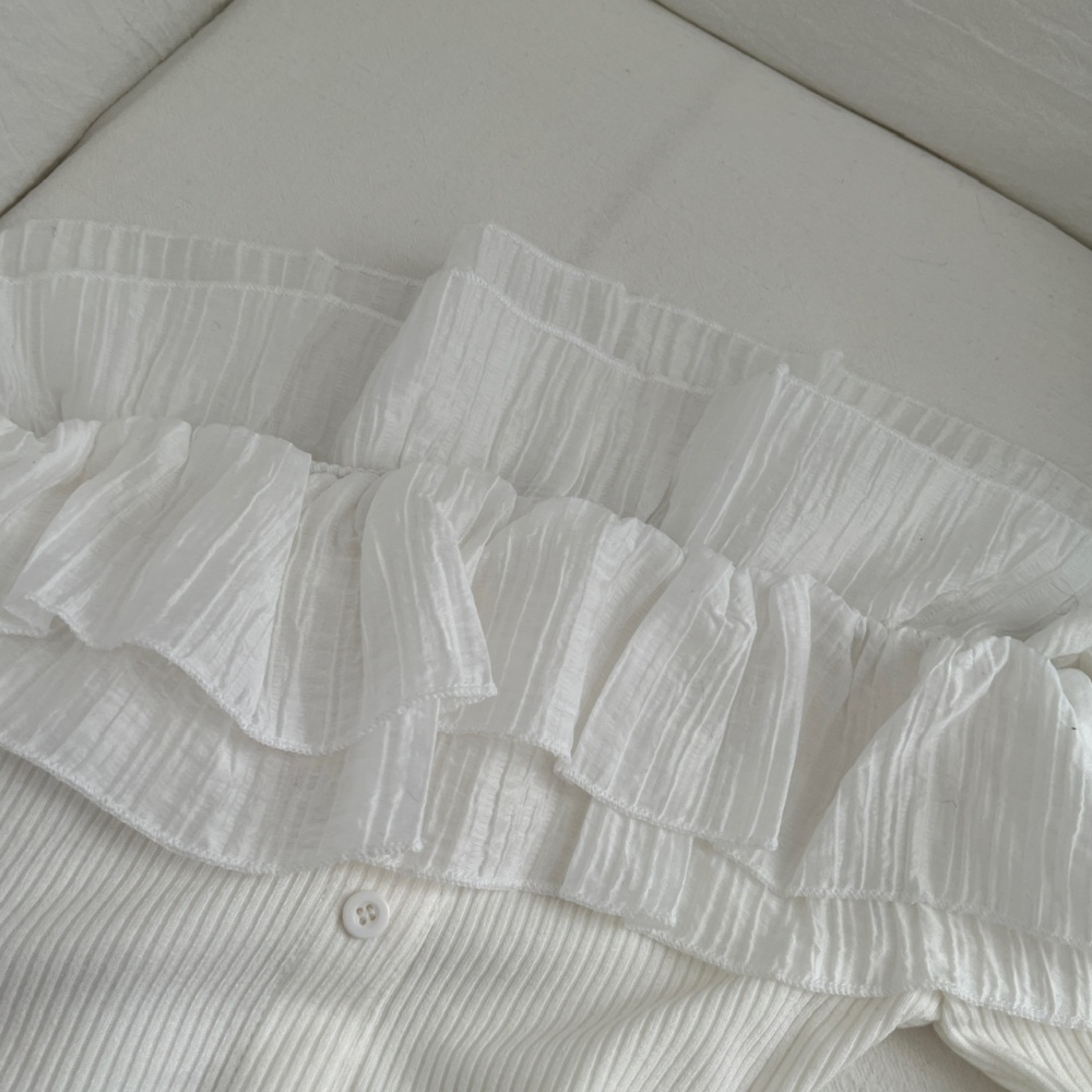 Bottoming slim tops flat shoulder sweater