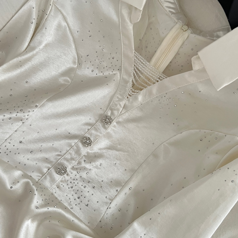 Long sleeve autumn galaxy shirt satin fashion T-back