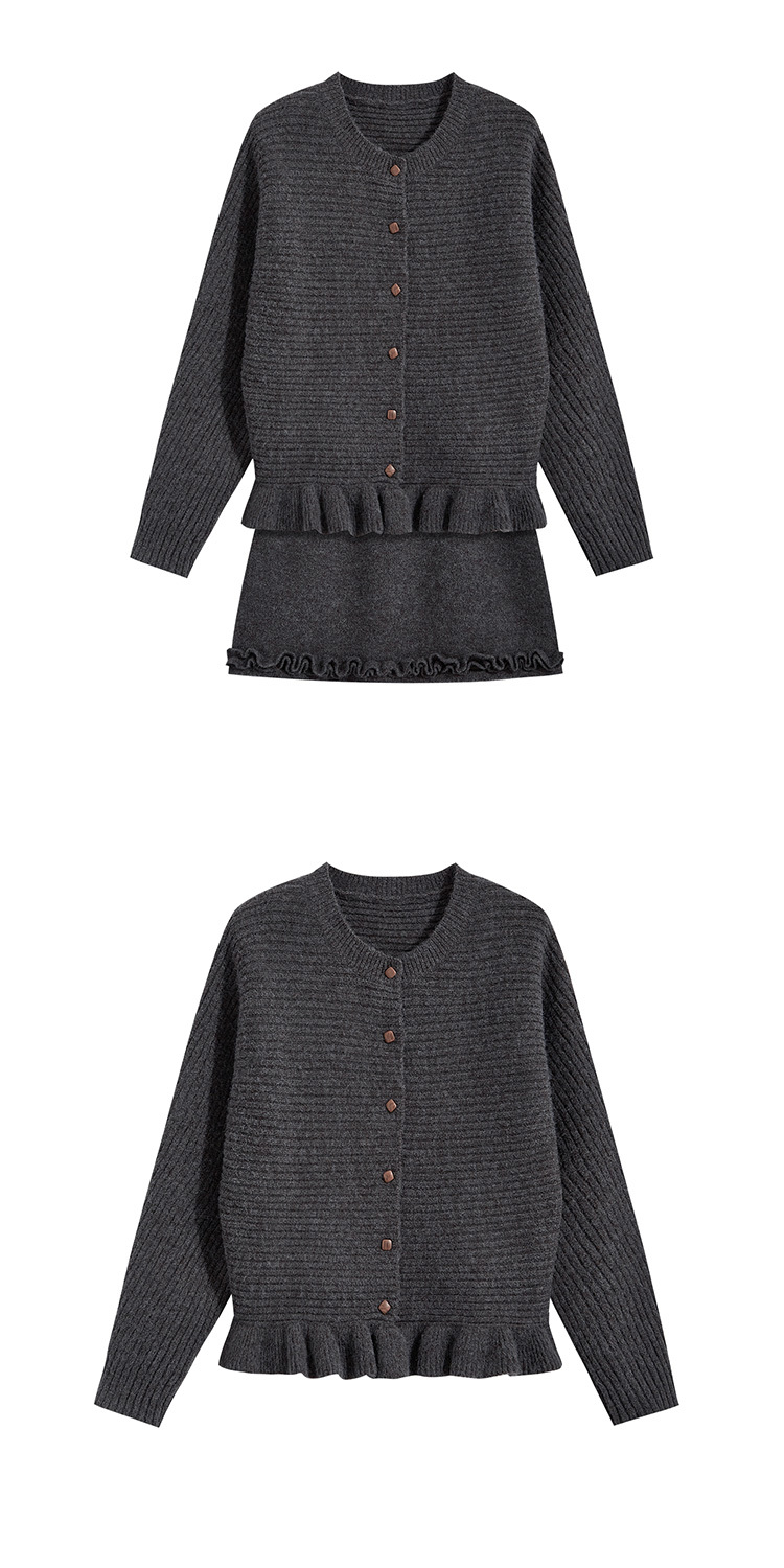 Korean style coat lace cardigan 2pcs set for women