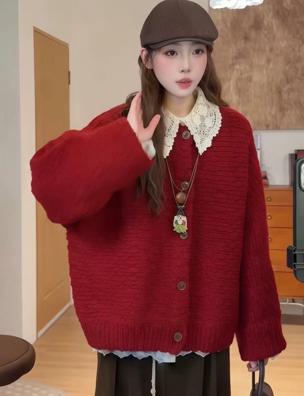 Spring chanelstyle sweater knitted cardigan