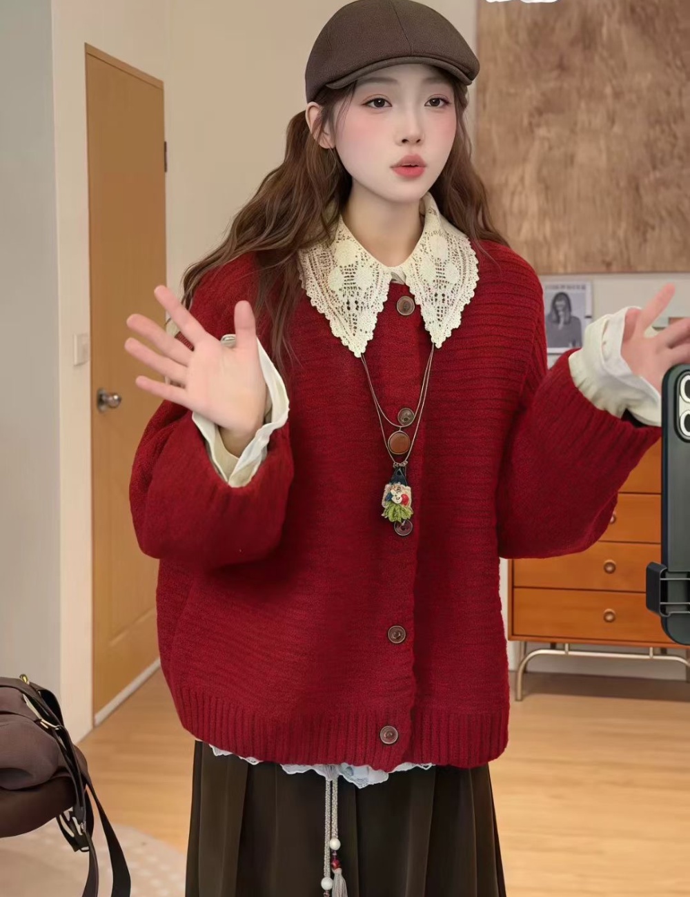 Spring chanelstyle sweater knitted cardigan