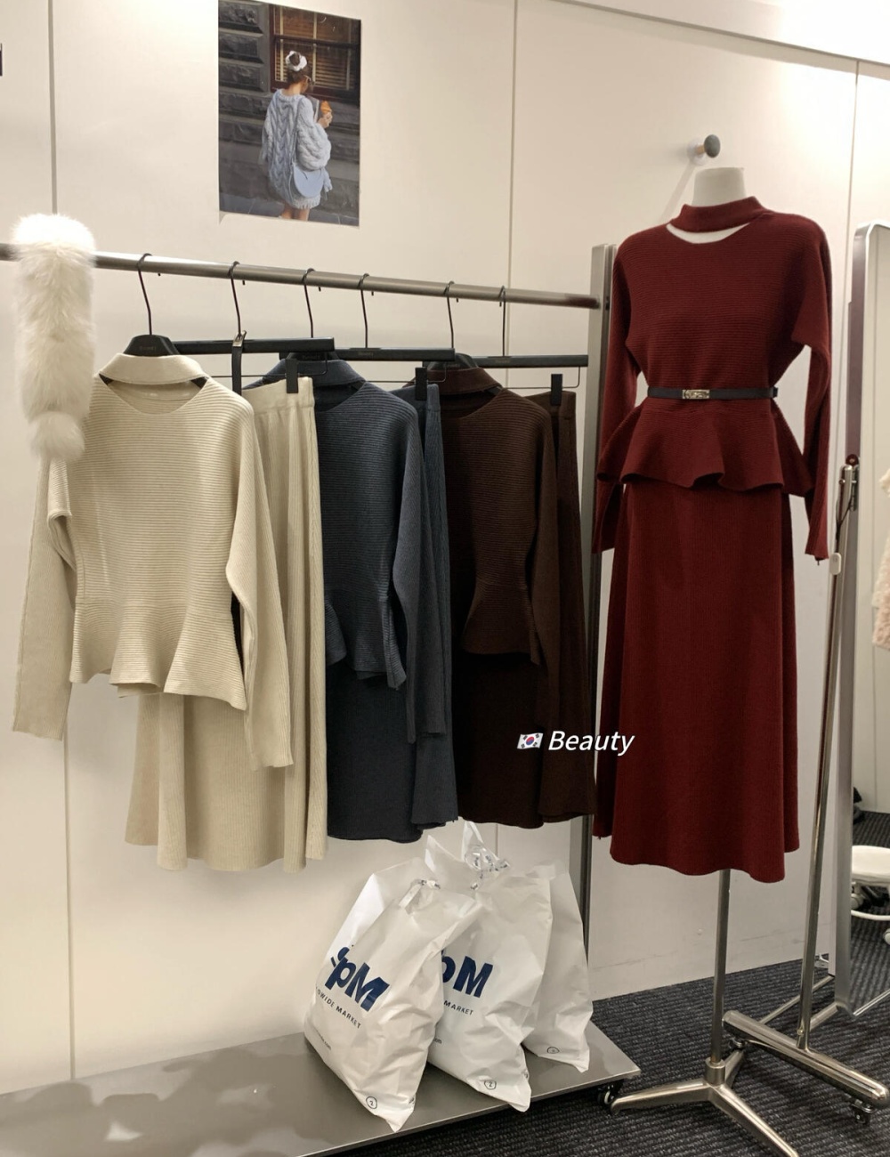 Lotus leaf edges skirt short skirt 2pcs set for women