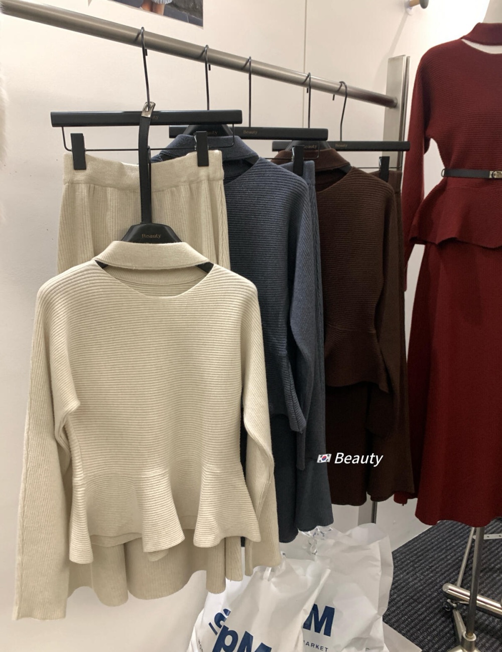 Lotus leaf edges skirt short skirt 2pcs set for women