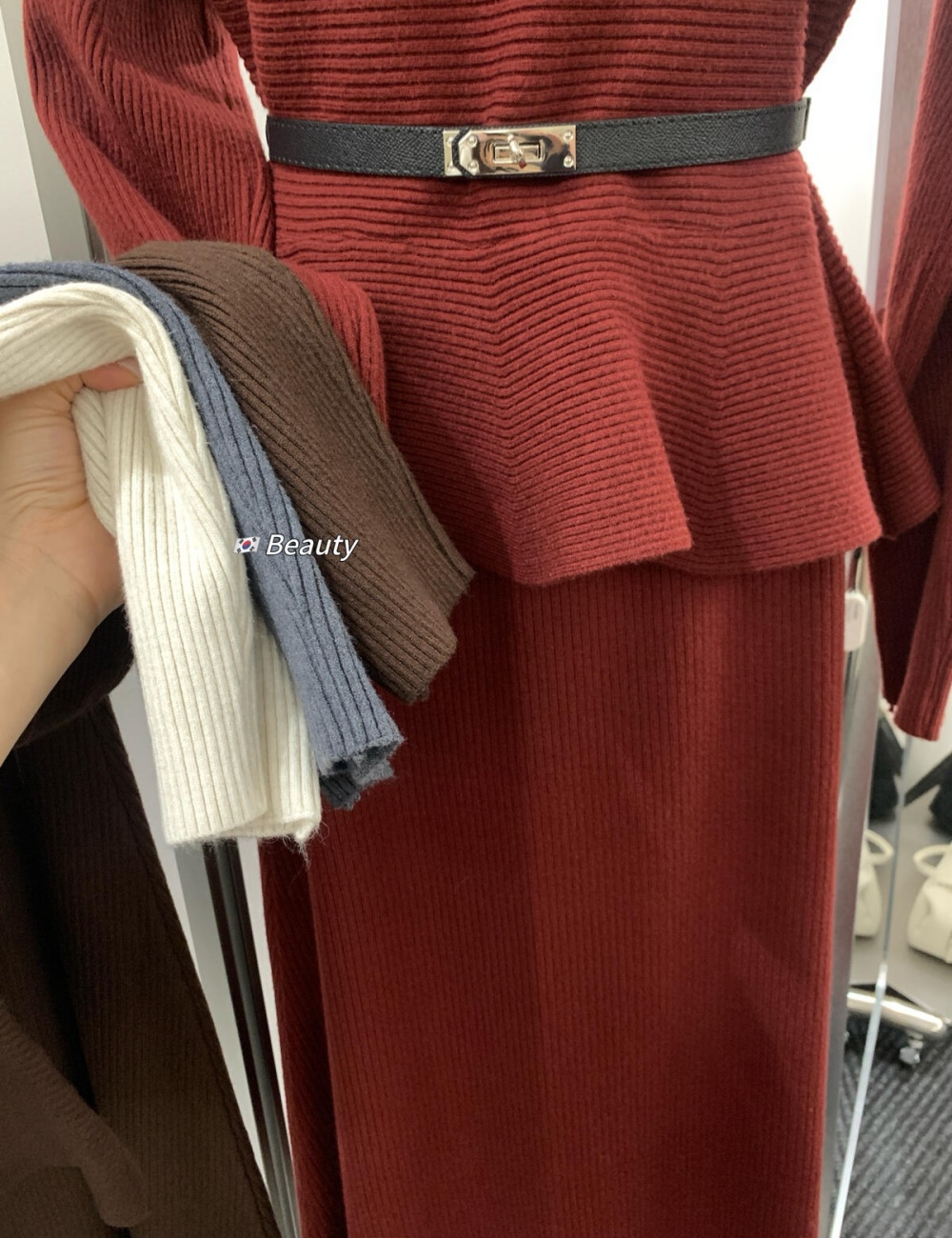 Lotus leaf edges skirt short skirt 2pcs set for women