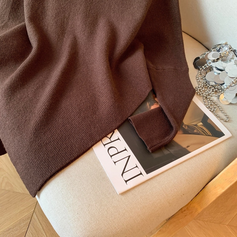 Lazy pure tops knitted Western style sweater