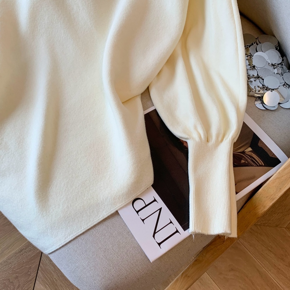 Lazy flat shoulder tops autumn and winter sweater