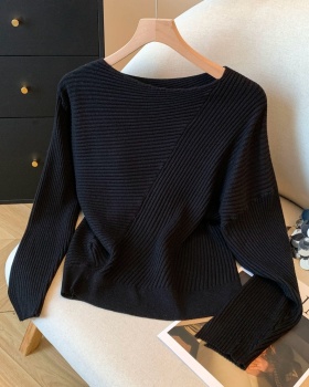 Bat sleeve slim sweater all-match long sleeve tops