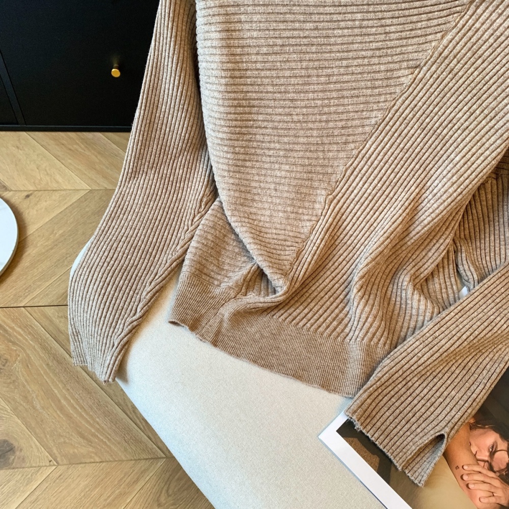 Bat sleeve slim sweater all-match long sleeve tops