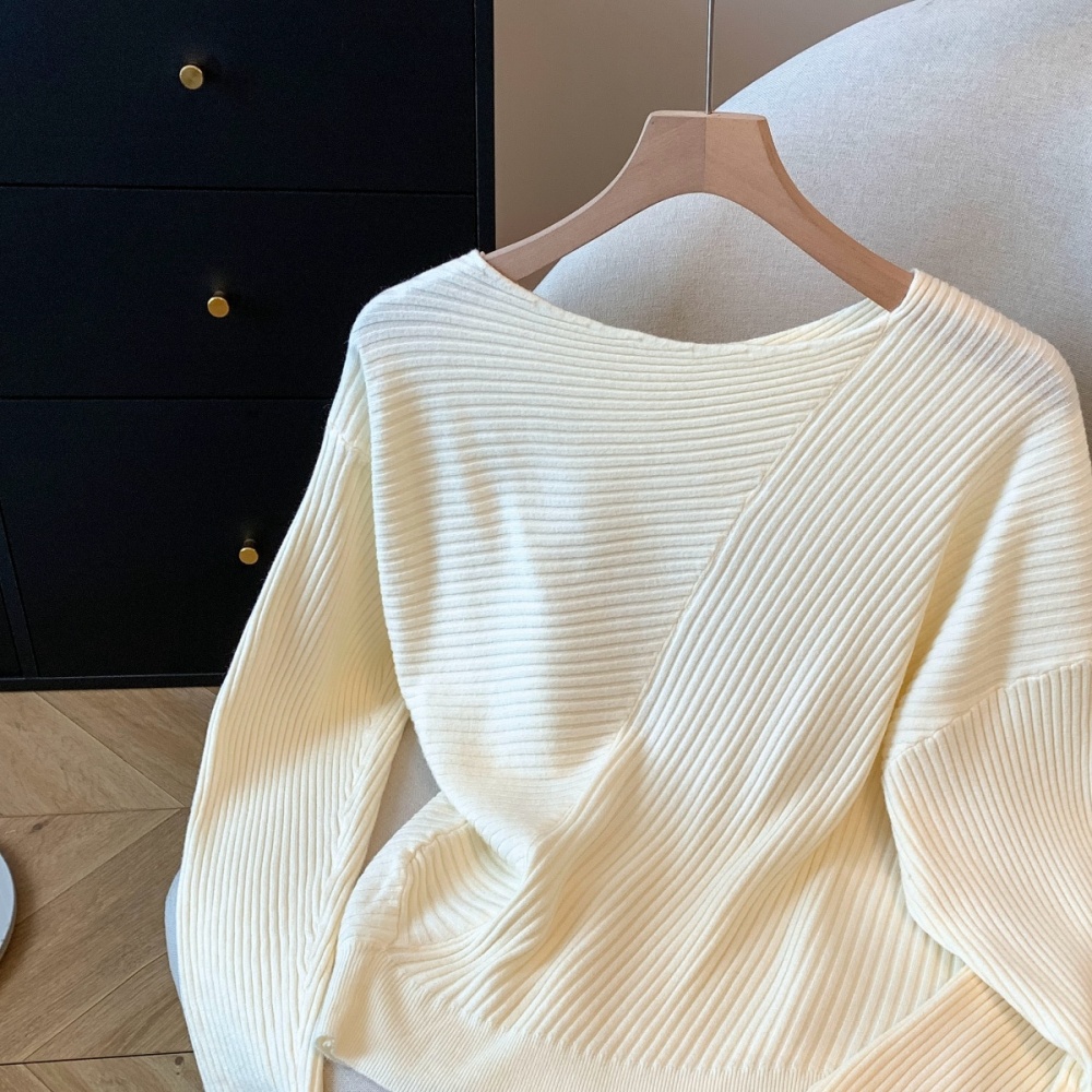 Bat sleeve slim sweater all-match long sleeve tops