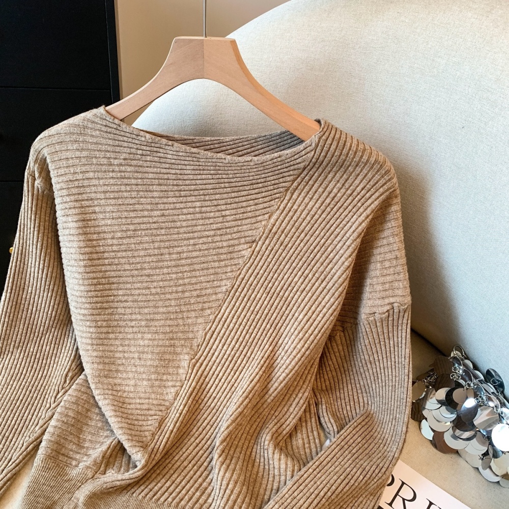 Bat sleeve slim sweater all-match long sleeve tops