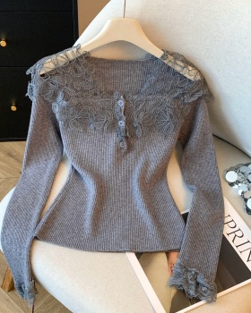 Knitted France style inside the ride hollow tops