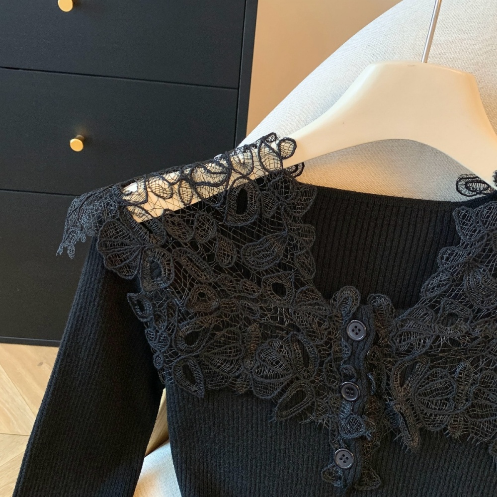 Knitted France style inside the ride hollow tops