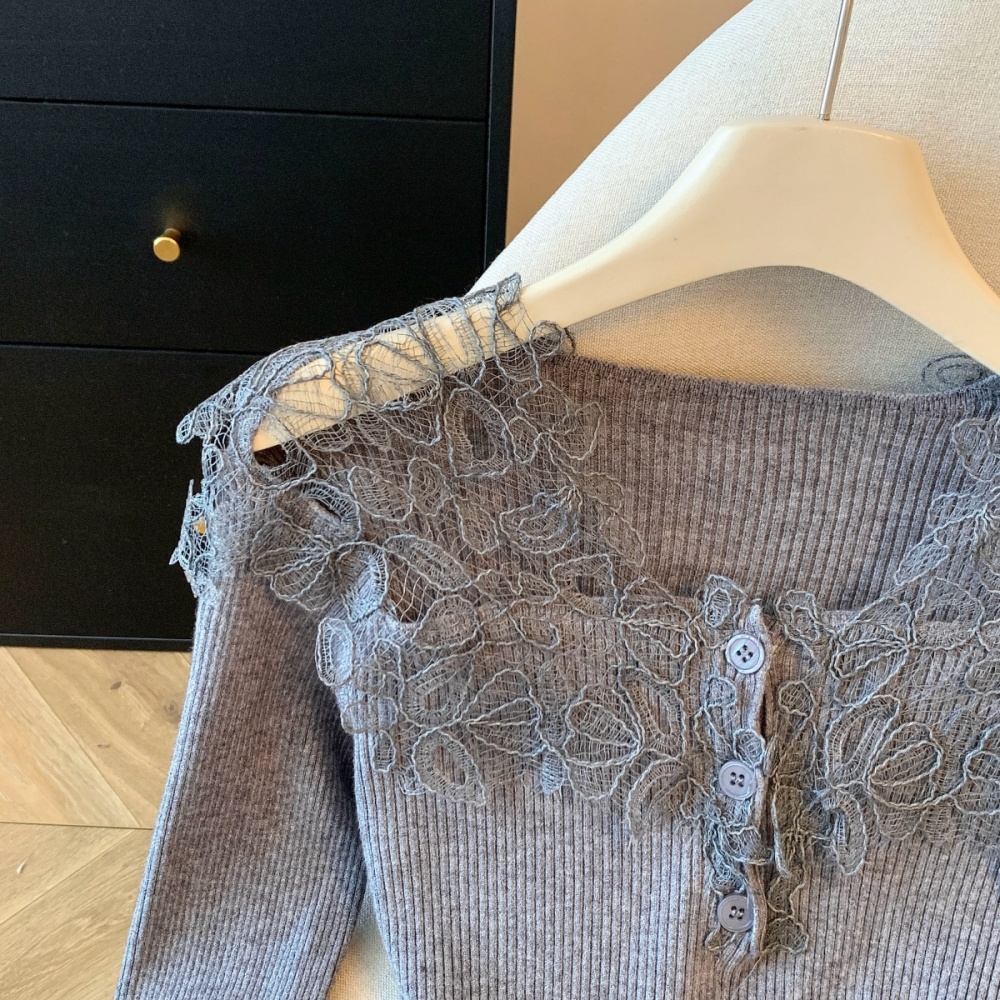 Knitted France style inside the ride hollow tops