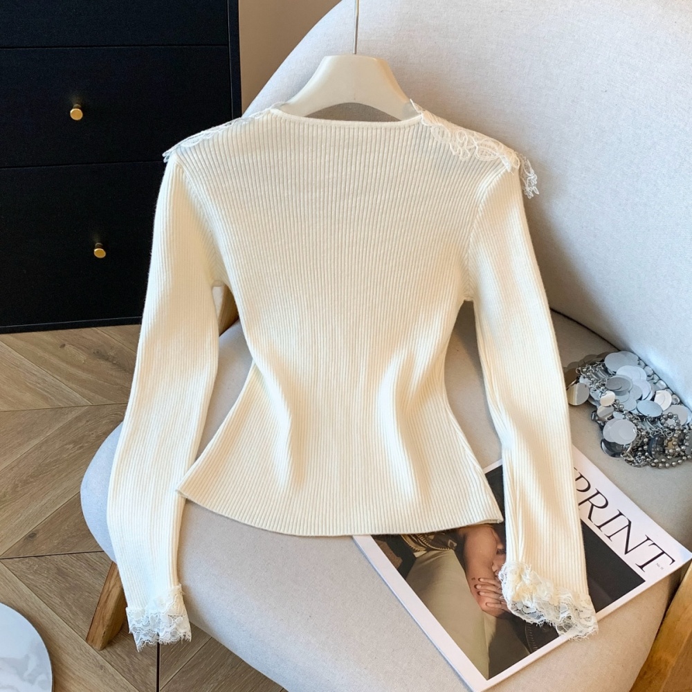 Knitted France style inside the ride hollow tops