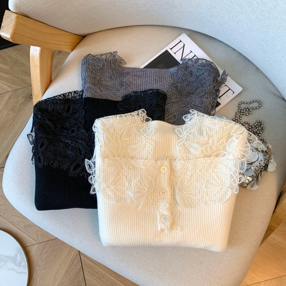 Knitted France style inside the ride hollow tops