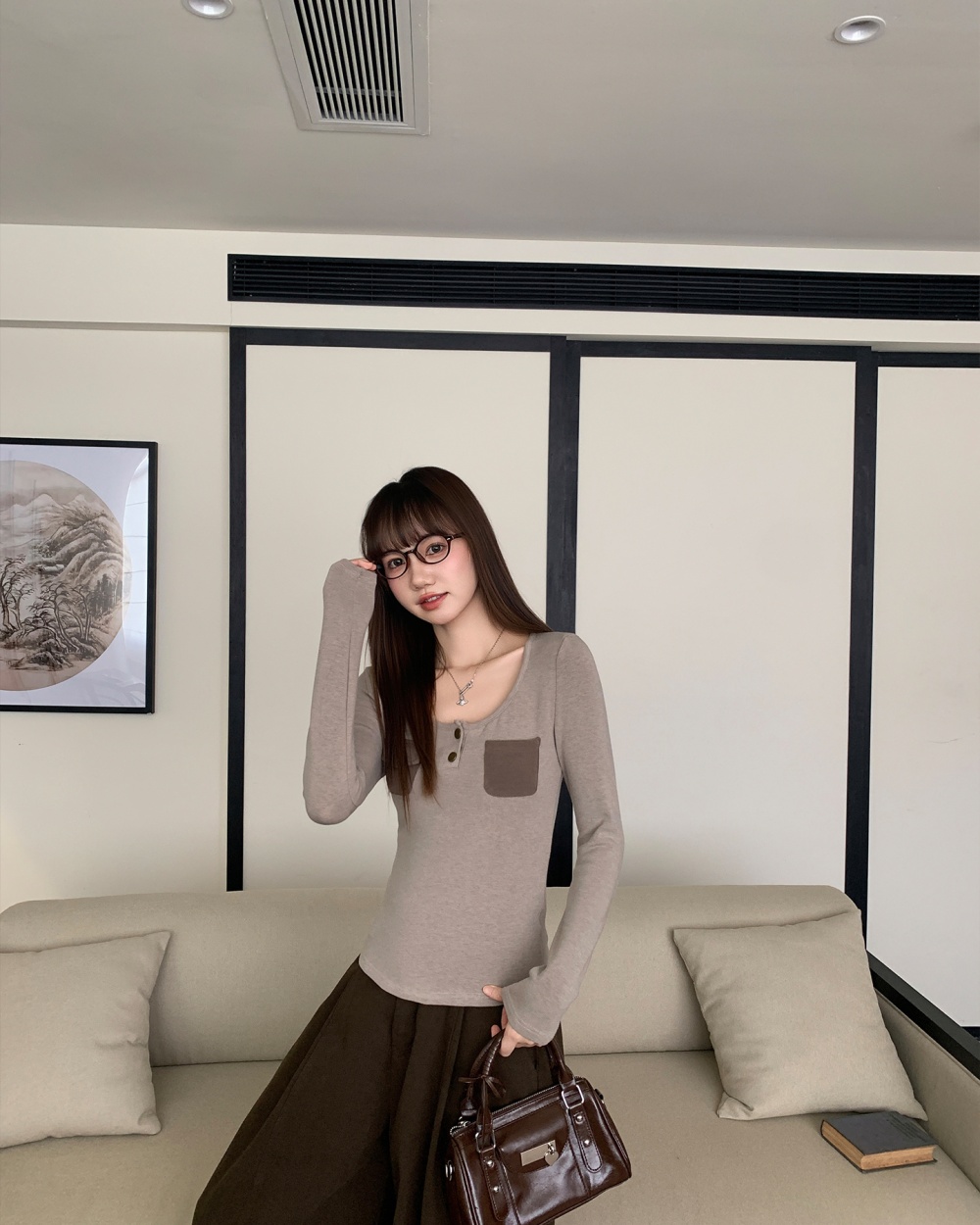 Autumn and winter bottoming shirt T-shirt for women