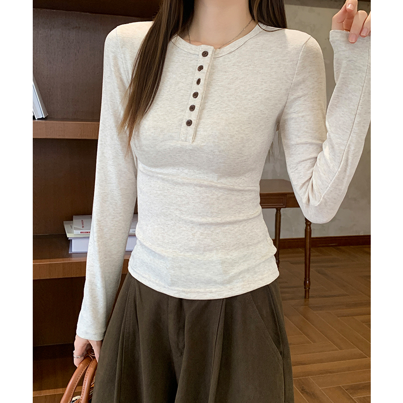 Long sleeve slim bottoming shirt autumn and winter T-shirt