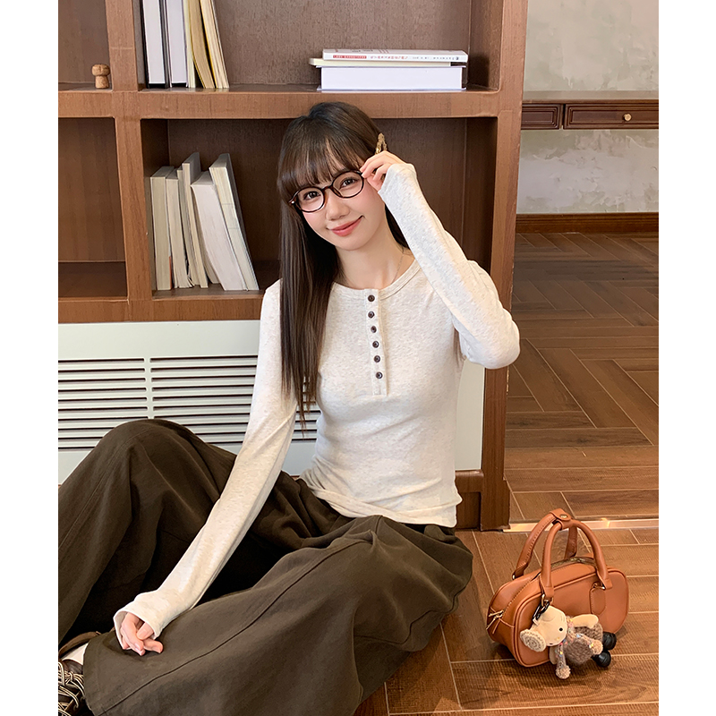 Long sleeve slim bottoming shirt autumn and winter T-shirt