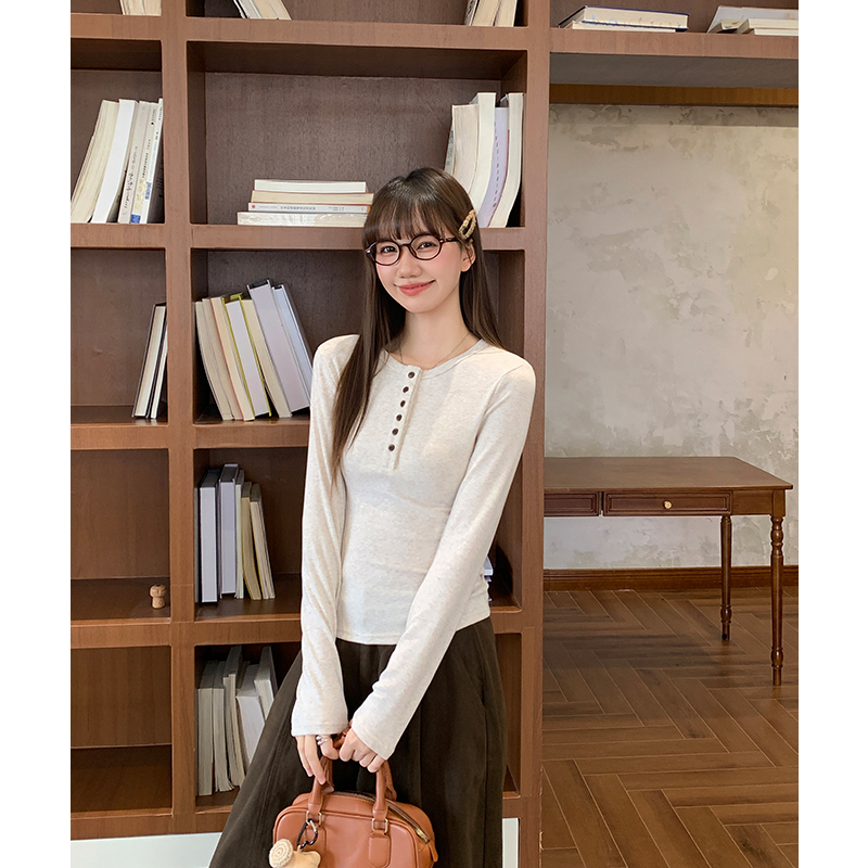 Long sleeve slim bottoming shirt autumn and winter T-shirt