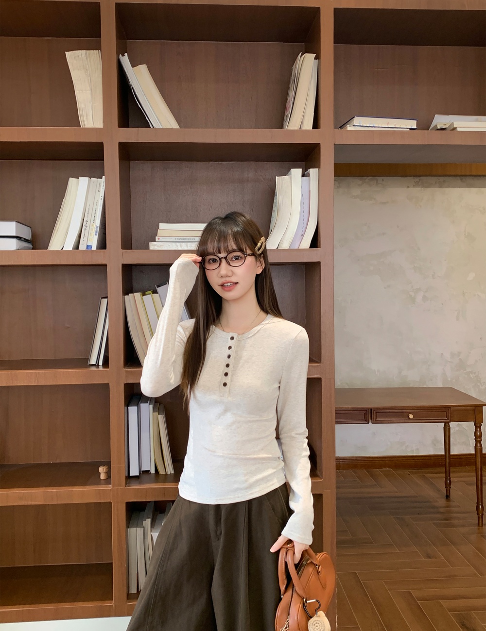 Long sleeve slim bottoming shirt autumn and winter T-shirt