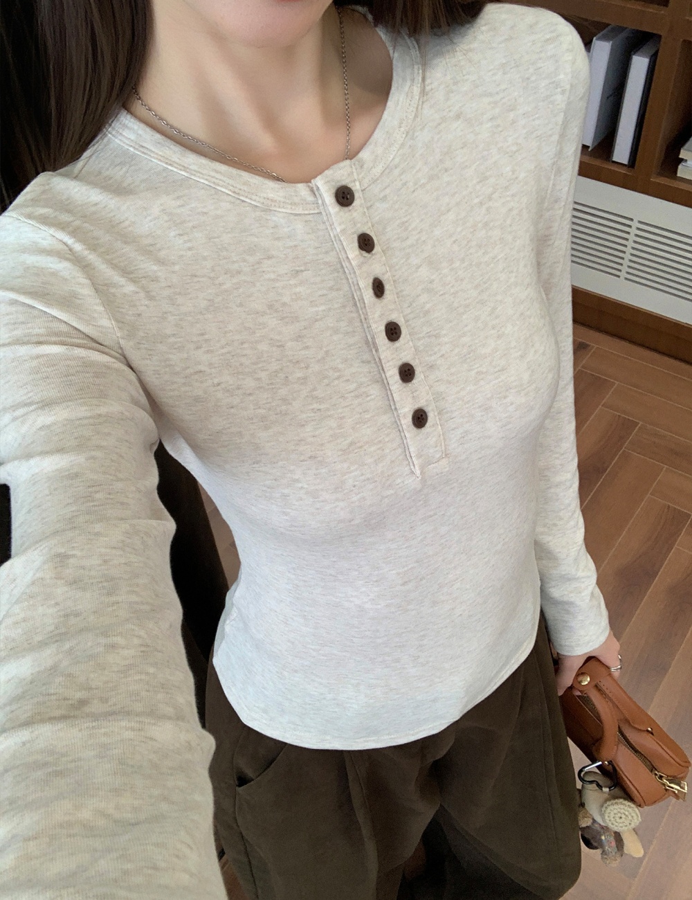 Long sleeve slim bottoming shirt autumn and winter T-shirt