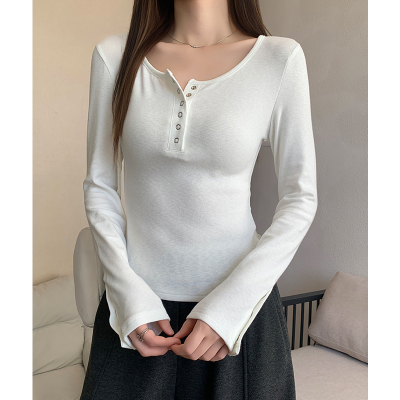 Plus velvet bottoming shirt T-shirt for women