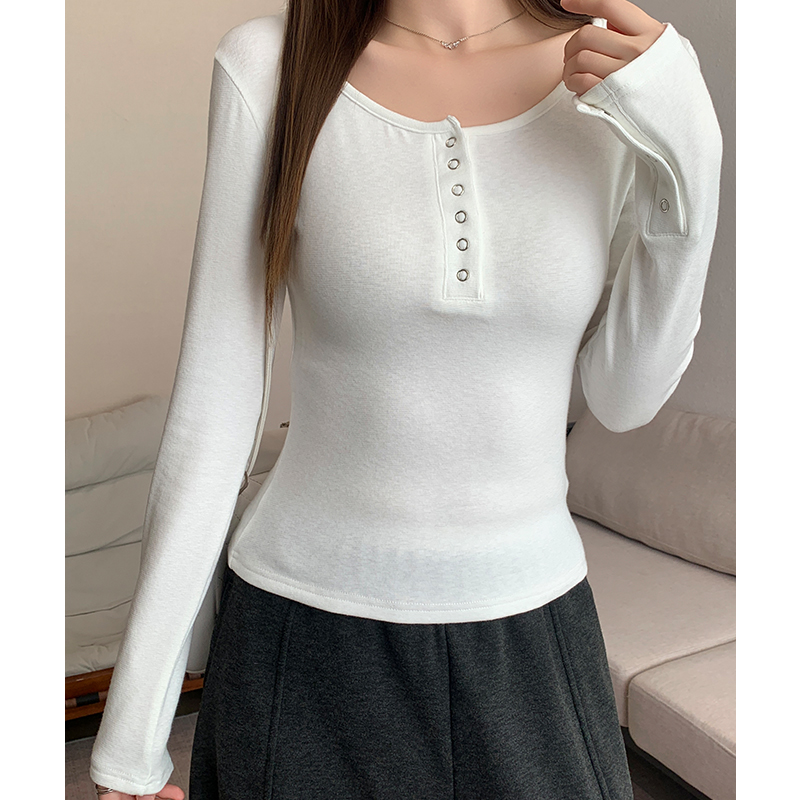 Plus velvet bottoming shirt T-shirt for women