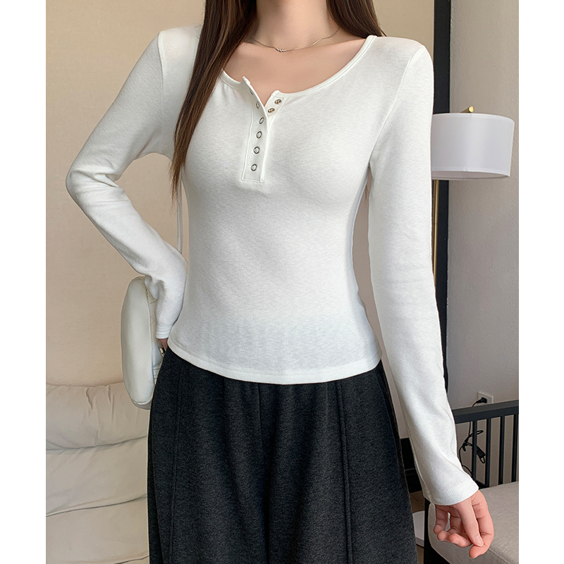 Plus velvet bottoming shirt T-shirt for women