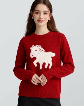 Autumn and winter lazy tops cartoon sweater for women